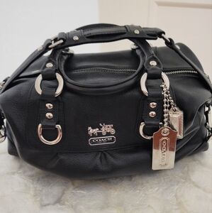 Vintage Coach Leather Sabrina Black Satchel